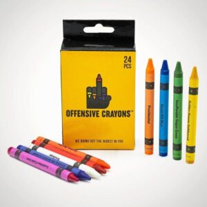 Offensive crayons gift for writers 