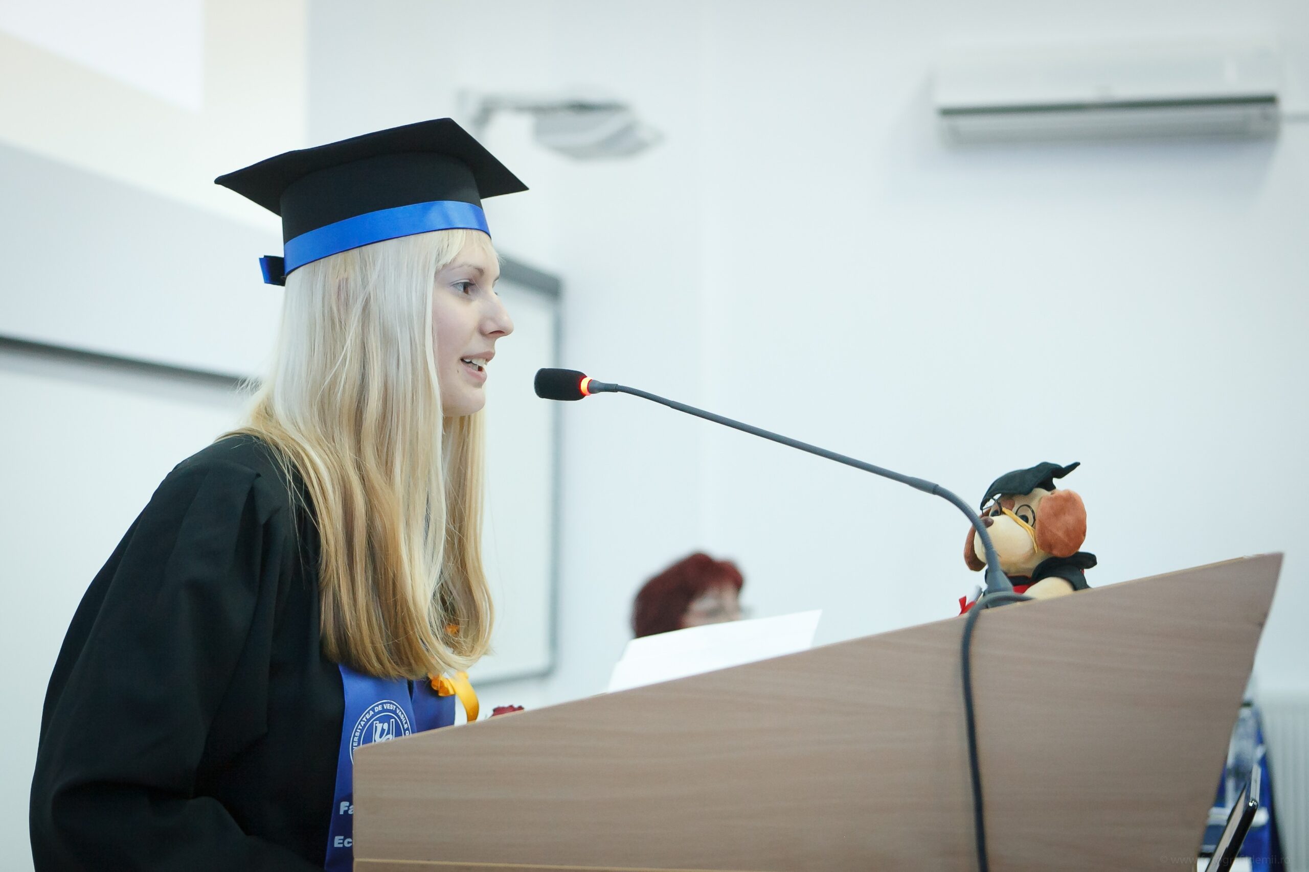 Presenting a valedictorian speech