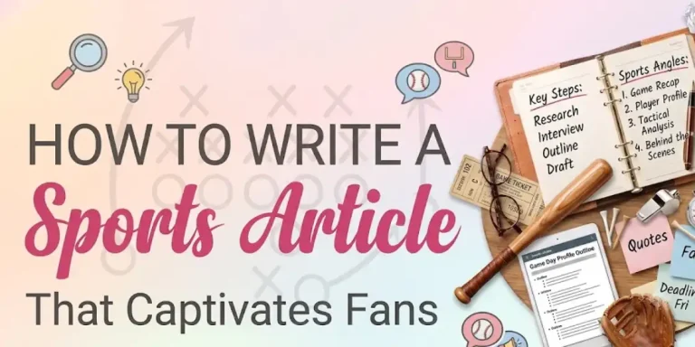 how to write a sports article