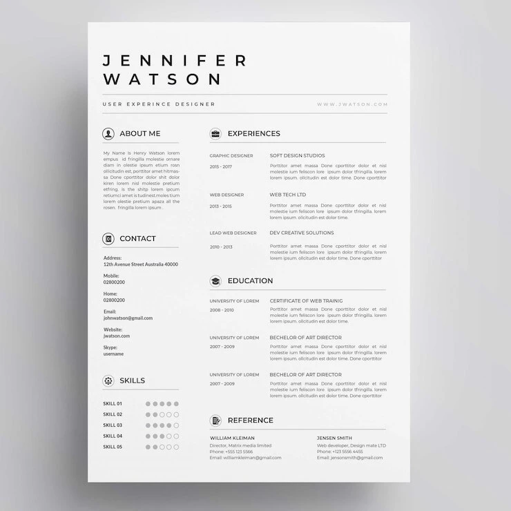 Elegant ATS style resume