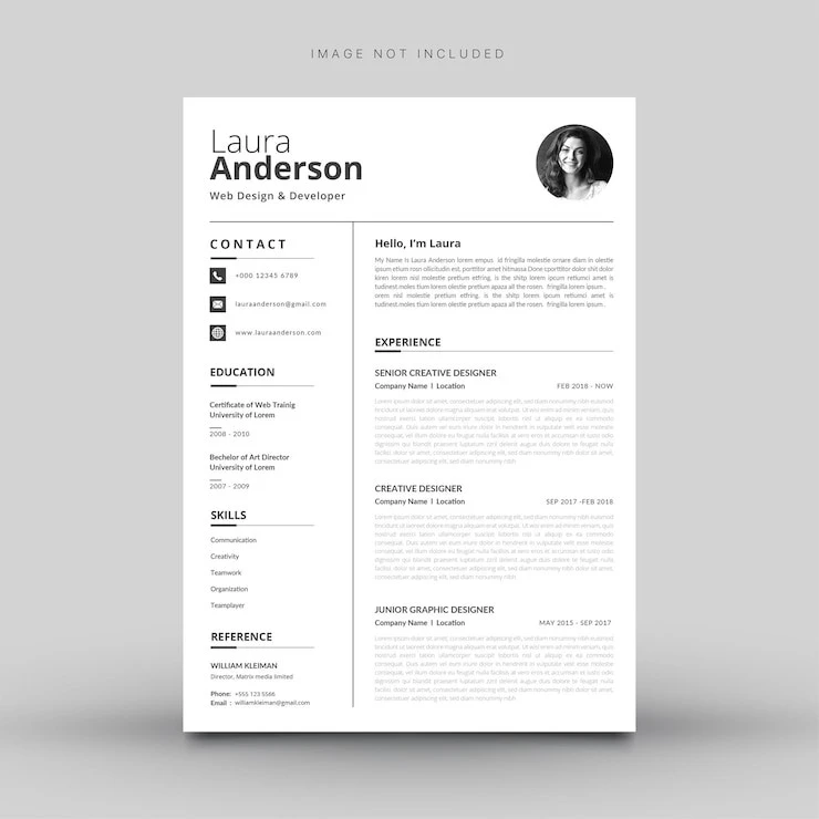 Resume with good whitespace