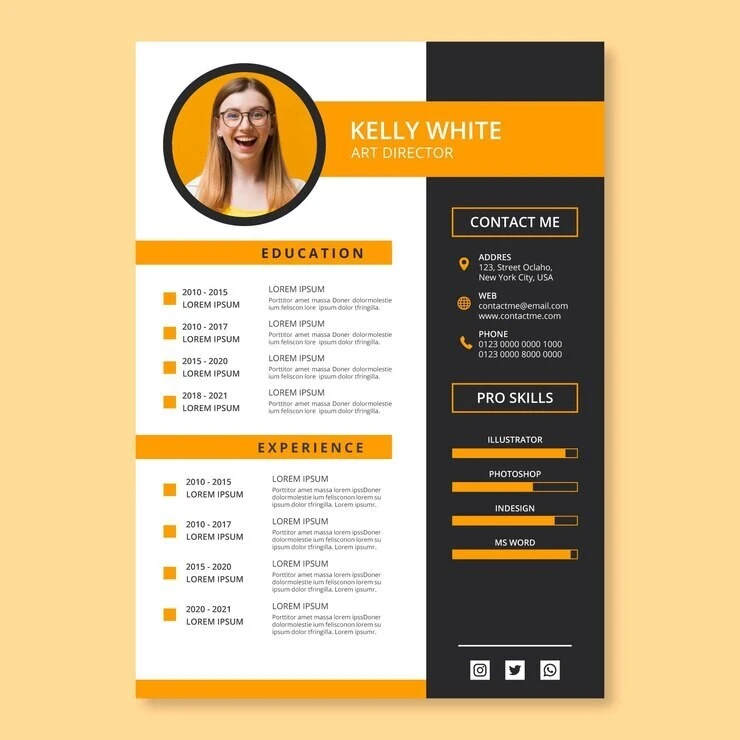 Simple template of resume