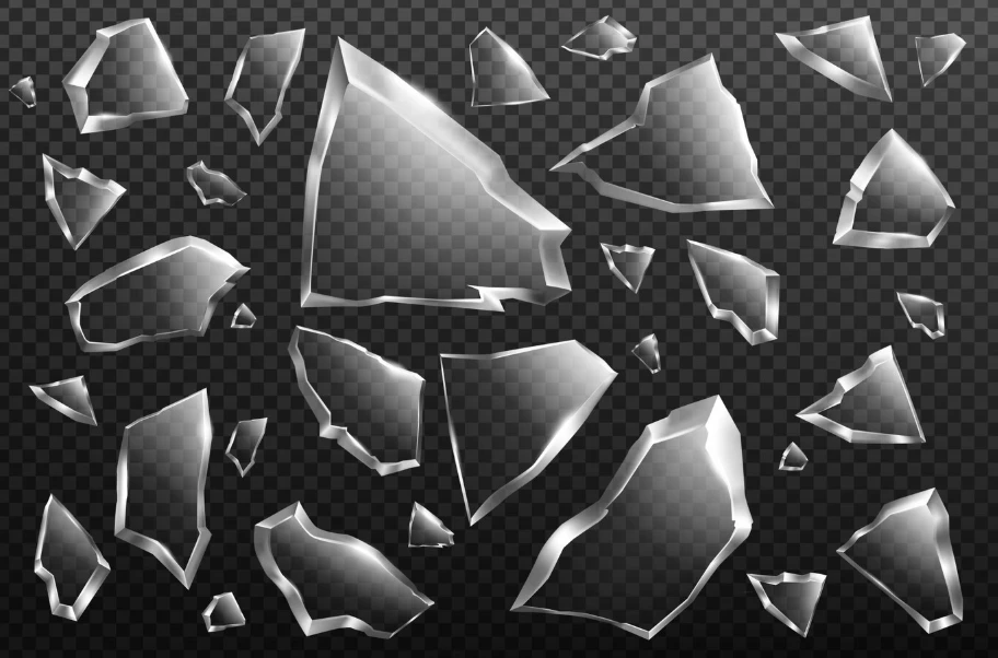 Fragments of glass